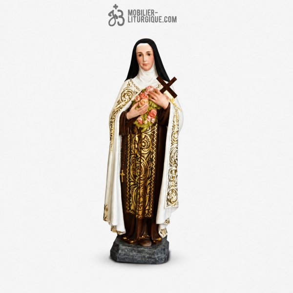 Statue Sainte Th�r�se de l\'enfant J�sus Polychrome Antique