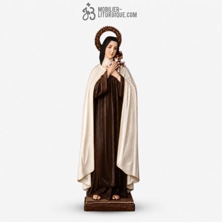 Statue Sainte Th&eacute;r&egrave;se de l\'enfant J&eacute;sus Polychrome Antique