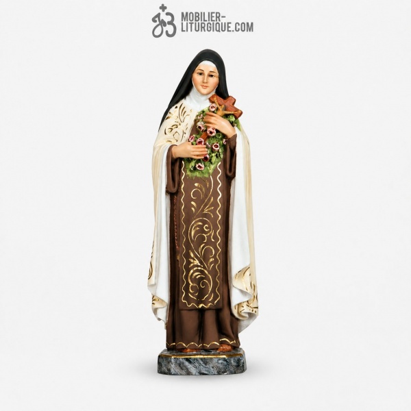 Statue Sainte Th�r�se de l\'enfant J�sus Polychrome Antique