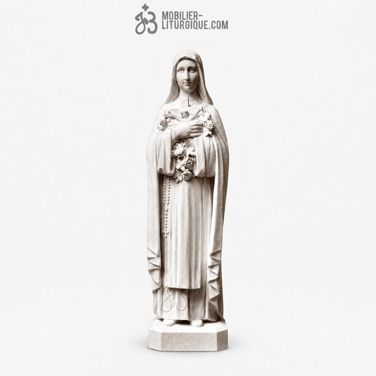 Statue Sainte Th&eacute;r&egrave;se de Lisieux : statue sur-mesure Marbre