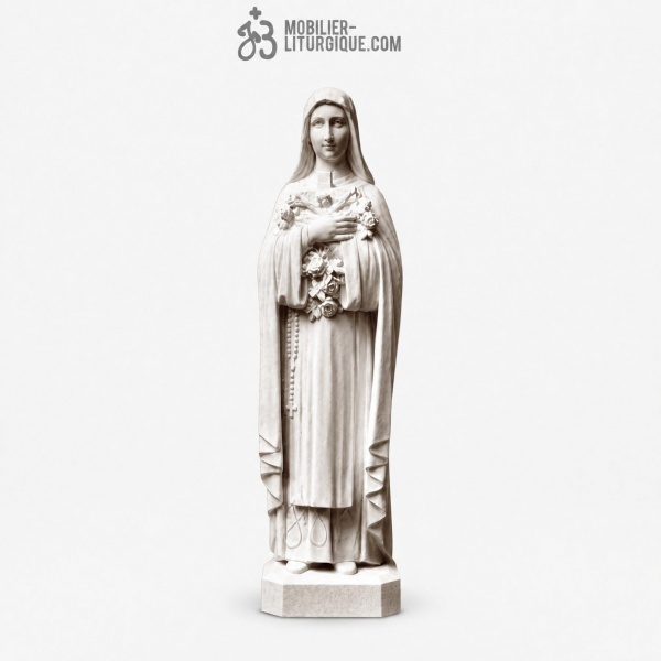 Statue Sainte Th�r�se de Lisieux : statue sur-mesure Marbre