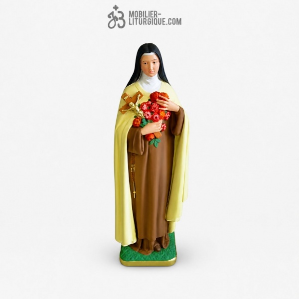 Statue Sainte Th�r�se de Lisieux en pl�tre color�