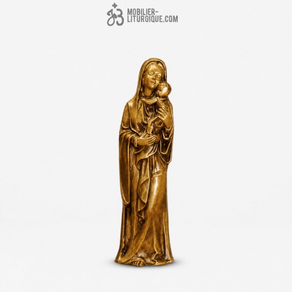 Statue Vierge � l\'enfant Bronze