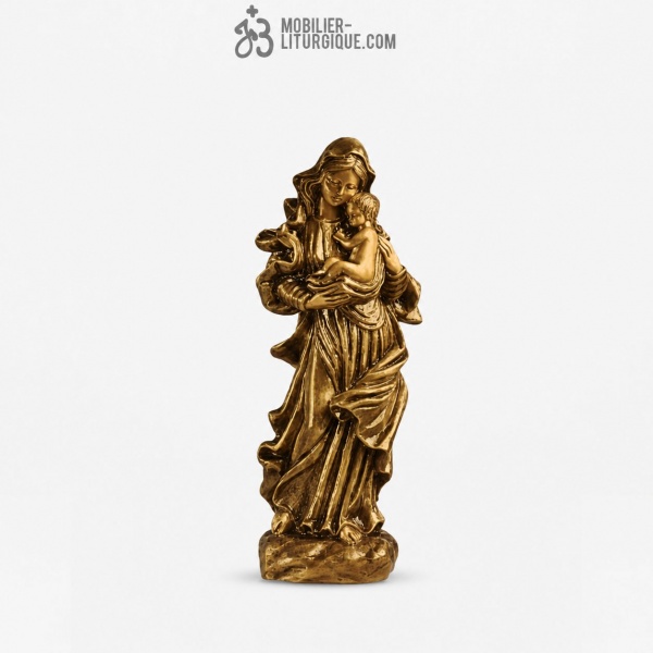 Statue Vierge � l\'enfant Bronze