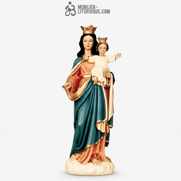 Statue Vierge � l\'enfant D�cor�e