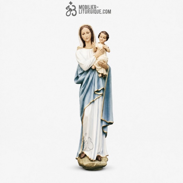 Statue Vierge � l\'enfant D�cor�e