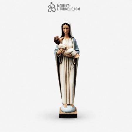 Statue Vierge &agrave; l\'enfant D&eacute;cor&eacute;e