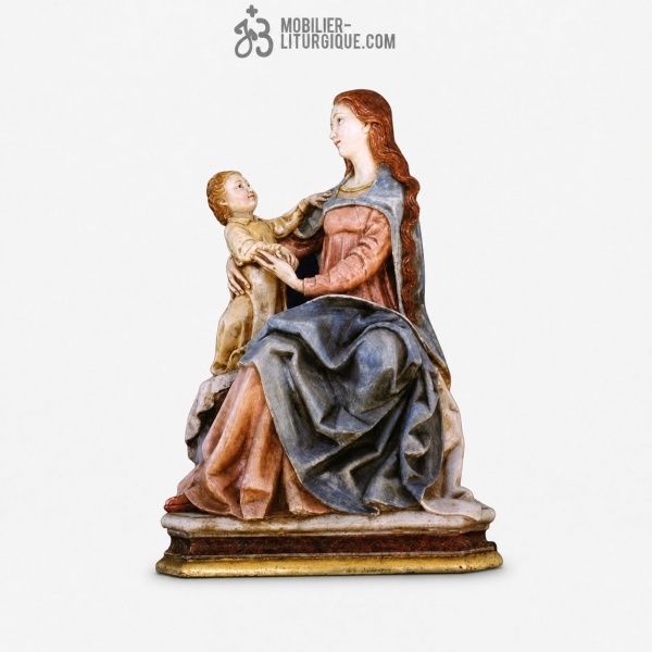 Statue Vierge � l\'Enfant Pierre
