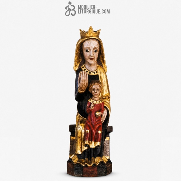 Statue Vierge � l\'enfant Polychrome