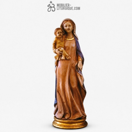 Statue Vierge a l\'Enfant Polychrome