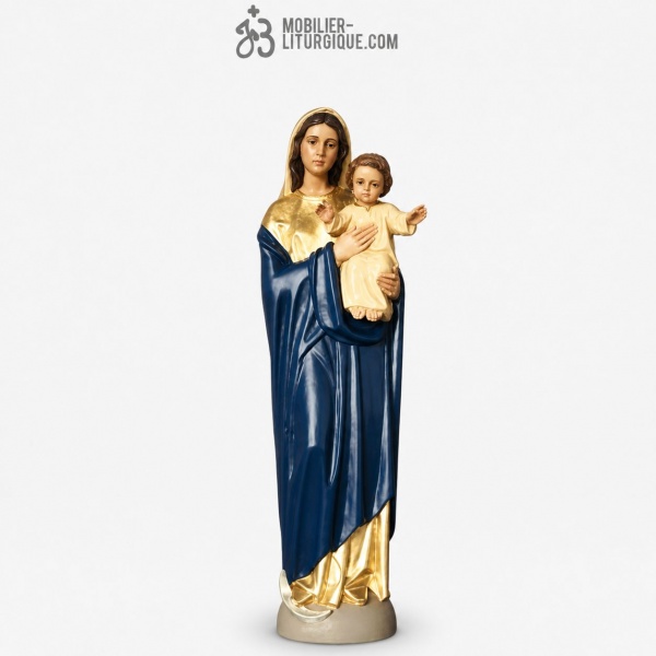Statue Vierge � l\'enfant Polychrome