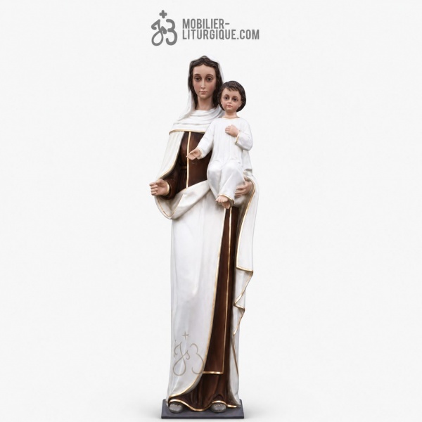 Statue Vierge � l\'enfant Polychrome