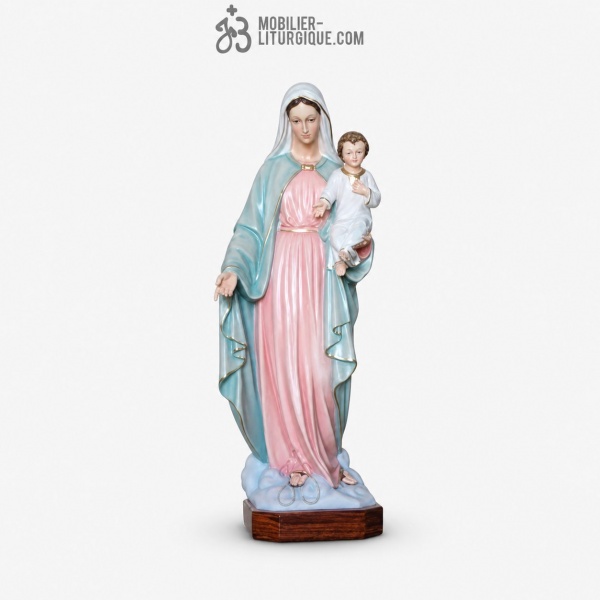 Statue Vierge � l\'enfant Polychrome