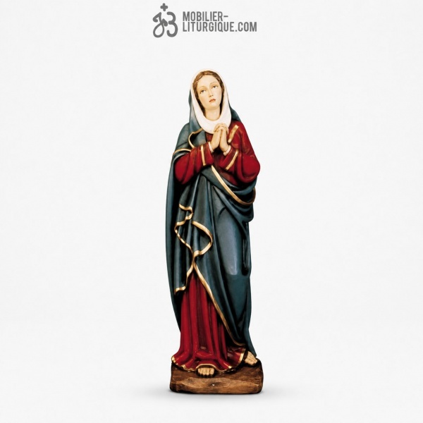 Statue Vierge Adorant Color�e