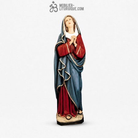 Statue Vierge Adorant D&eacute;cor&eacute;e