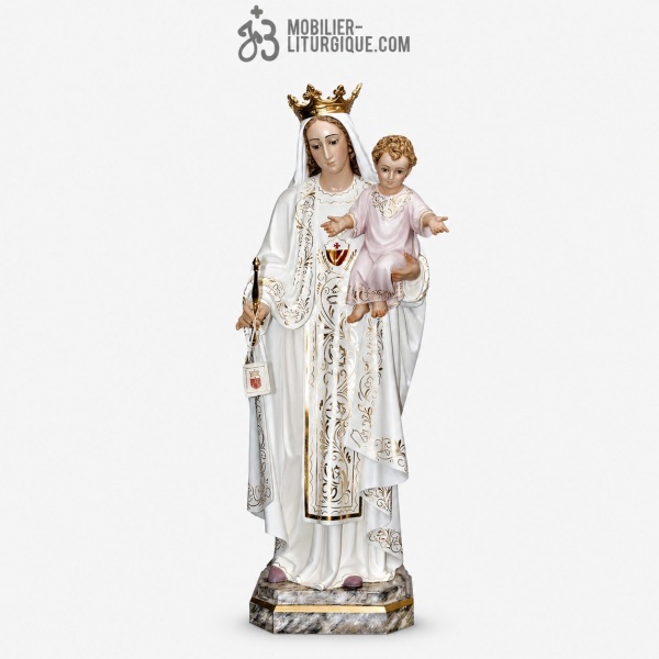 Statue Vierge de Grace Polychrome Antique