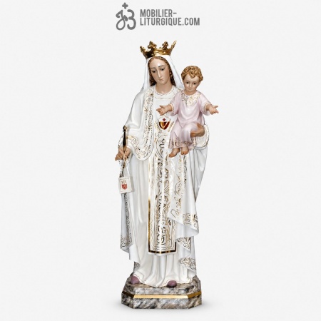 Statue Vierge de Grace Polychrome Antique