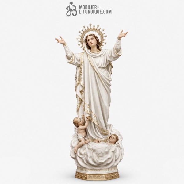 Statue Vierge de l\'Assomption Polychrome
