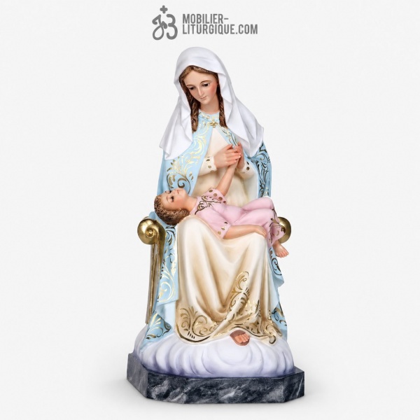 Statue Vierge de la Providence Polychrome Antique