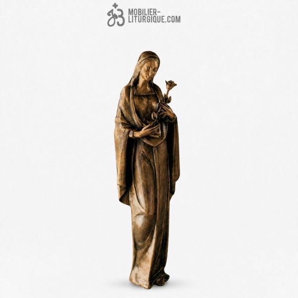 Statue Vierge de la Rose Bronze