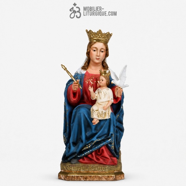 Statue Vierge de la Victoire Polychrome Antique