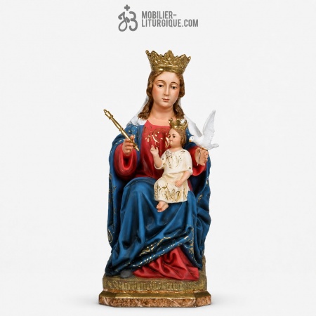 Statue Vierge de la Victoire Polychrome Antique