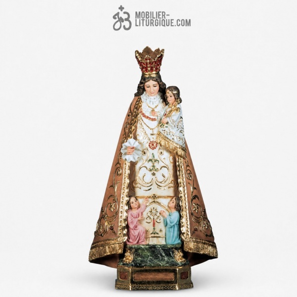 Statue Vierge des D�sempar�s Polychrome Antique