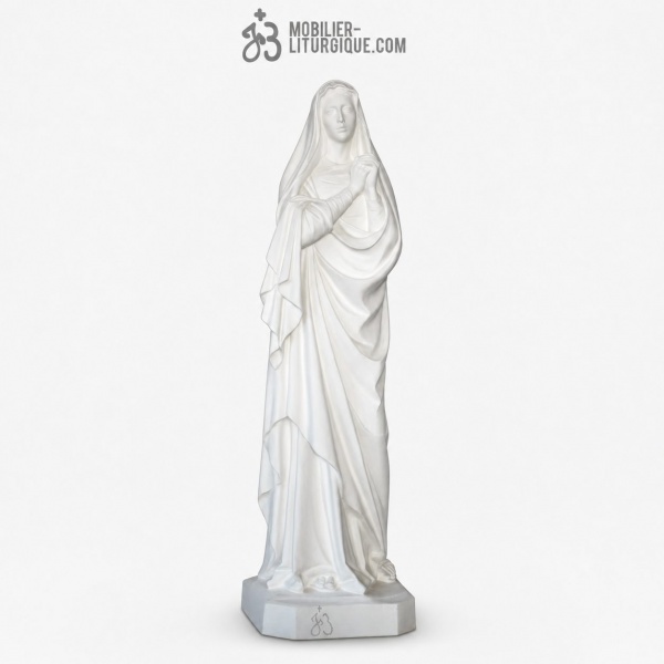 Statue Vierge Douloureuse, finition Blanc