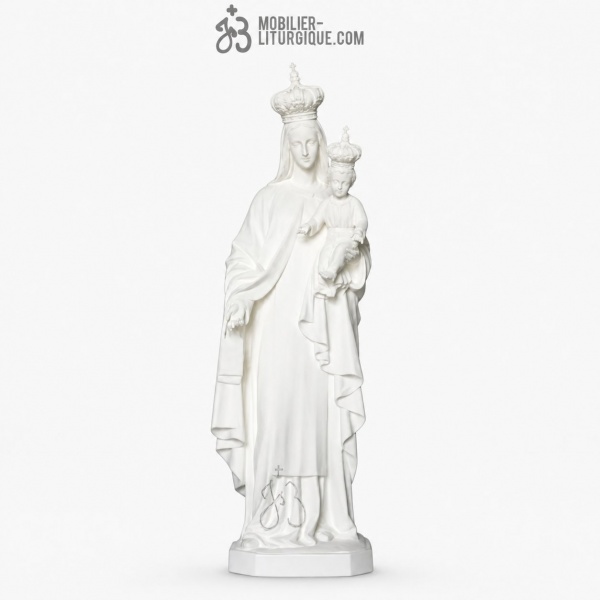 Statue Vierge du Carmel et l\'enfant Blanc