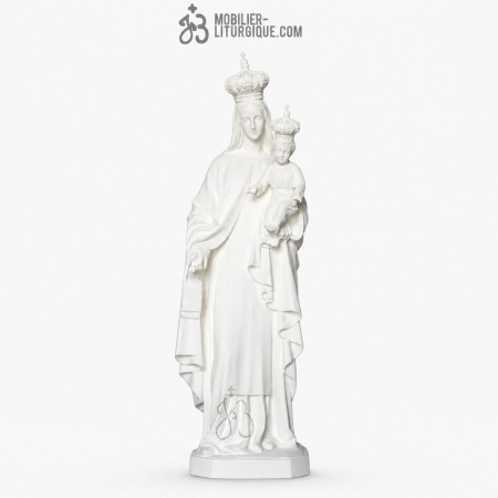 Statue Vierge du Carmel et l\'enfant Blanc