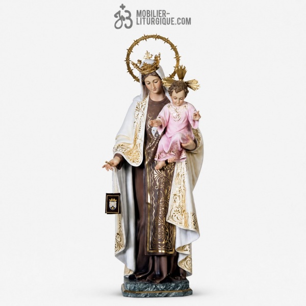 Statue Vierge du Carmel Polychrome
