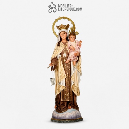 Statue Vierge du Carmel Polychrome