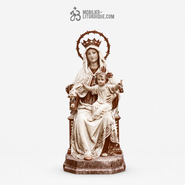 Statue Vierge du Carmel Polychrome