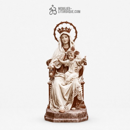 Statue Vierge du Carmel Polychrome