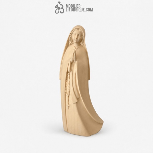 Statue Vierge du P�lerin en bois naturel