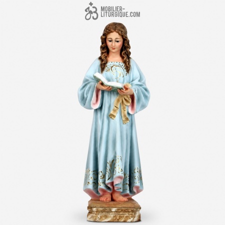 Statue Vierge enfant Polychrome Antique