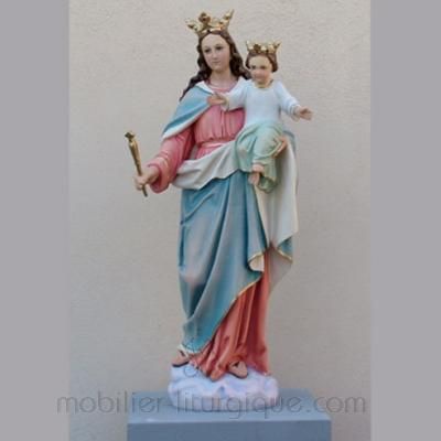 statue Vierge Marie Ausiliatrice et l'enfant