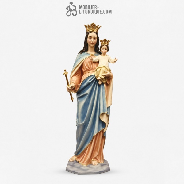 Statue Vierge Marie Auxiliatrice color�e