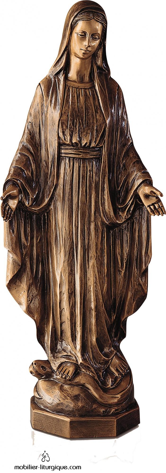 Statue Vierge Marie Bronze