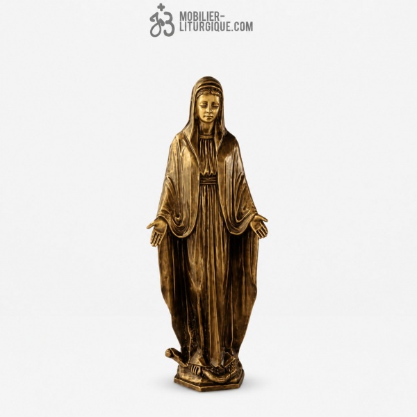 Statue Vierge Marie Bronze