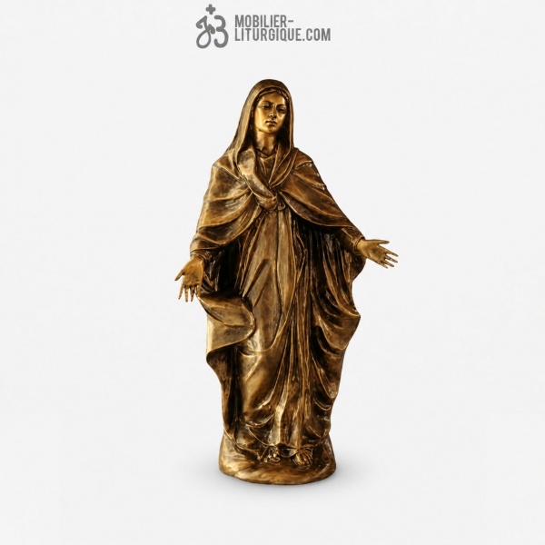 Statue Vierge Marie Bronze