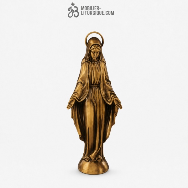 Statue Vierge Marie Bronze