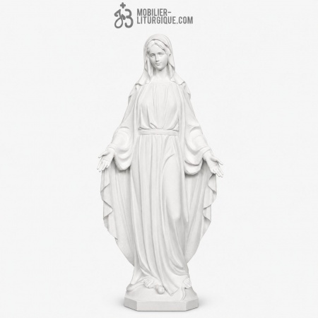 Statue Vierge Miraculeuse, en marbre blanc 100 cm