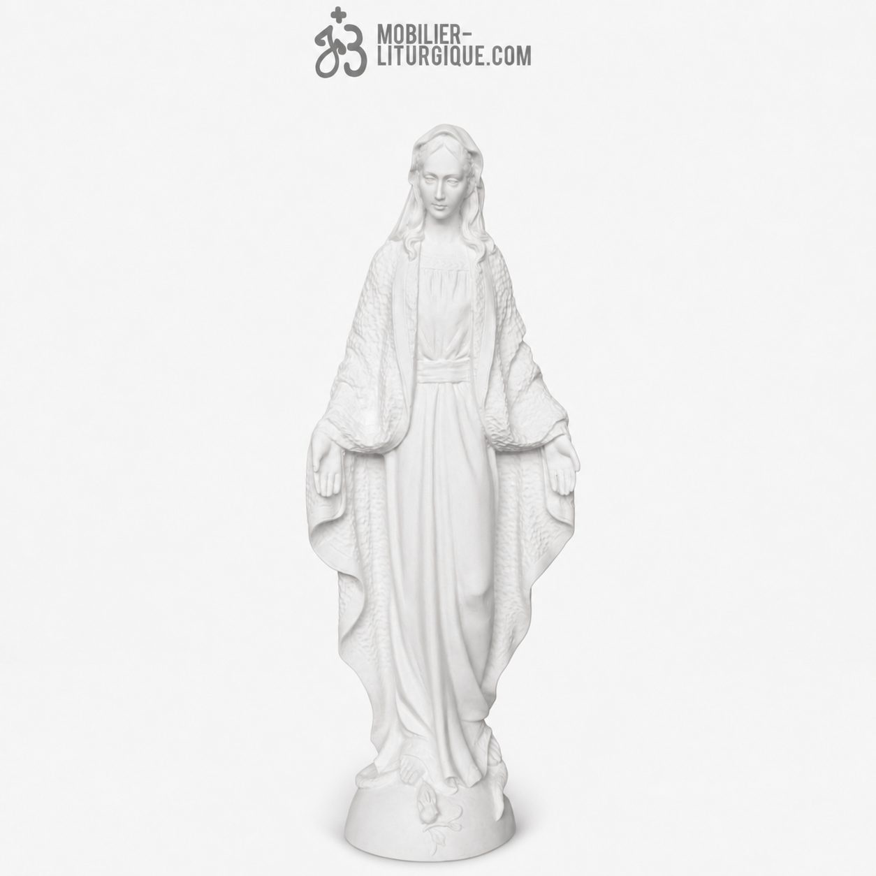 Statue Vierge Miraculeuse, en marbre blanc 45-75cm