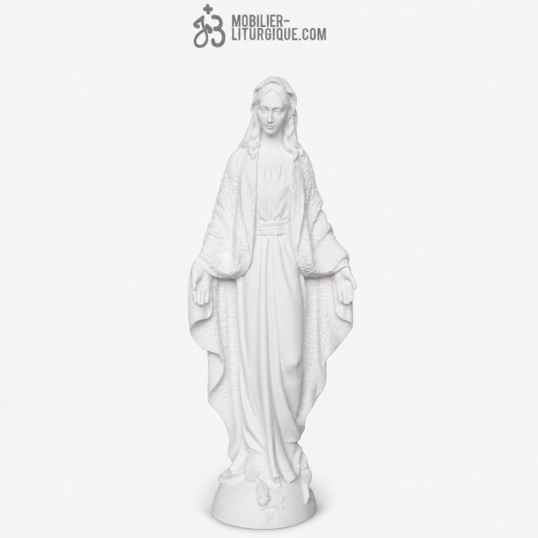 Statue Vierge Miraculeuse, en marbre blanc 45-75cm