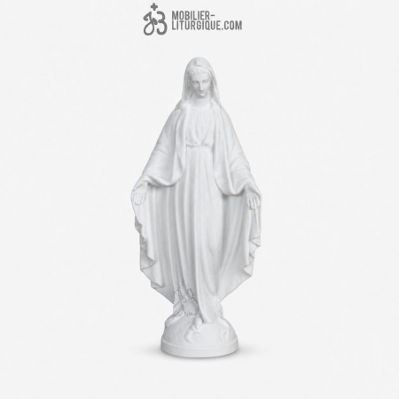 Statue Vierge Miraculeuse, en marbre blanc