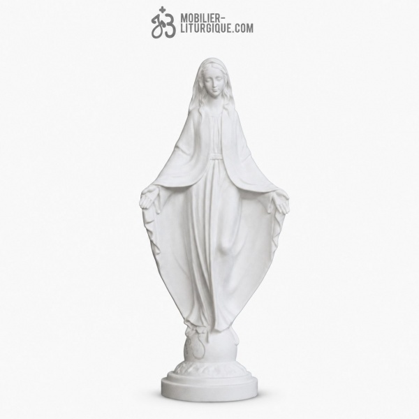 Statue Vierge Miraculeuse ,en r�sine de marbre reconstitu�,40 cm