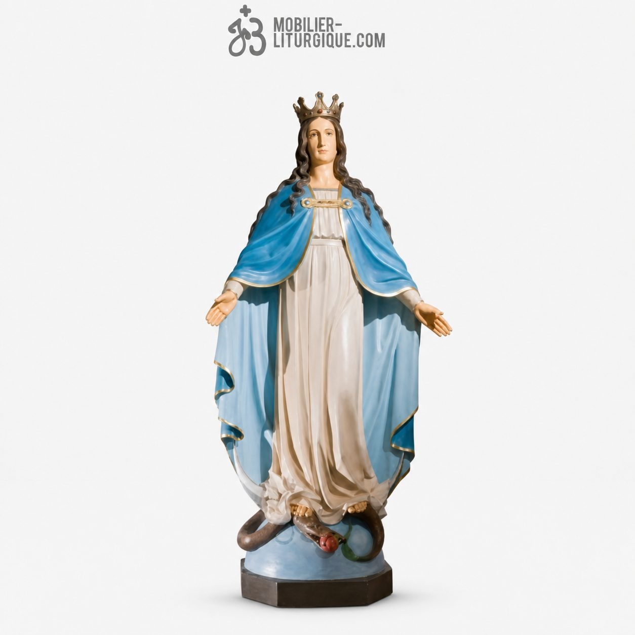 Statue Vierge Miraculeuse D&eacute;cor&eacute;