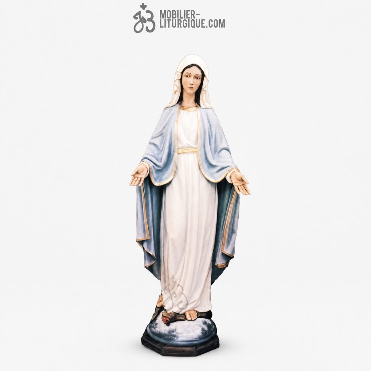 Statue Vierge Miraculeuse D&eacute;cor&eacute;
