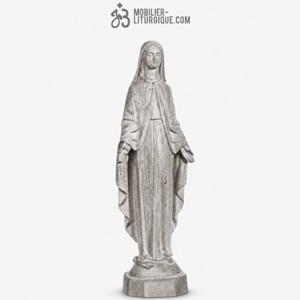 Statue Vierge Miraculeuse Polychrome Antique